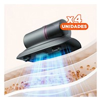 Pack4 Recolectora Compacta para Acaros Color Plomo y Fucsia para Almohadas